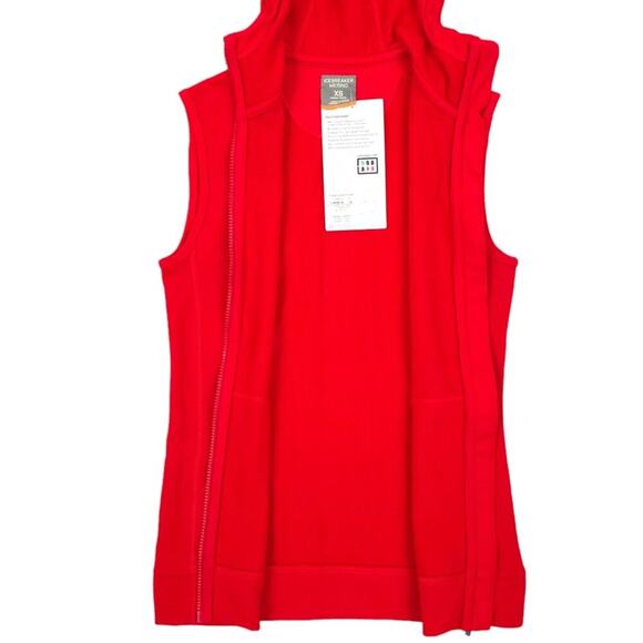 Icebreaker Womens RealFLEECE Dia Hooded Merino Wool Vest Rocket Red - Picture 2 of 13